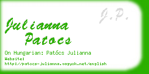 julianna patocs business card
